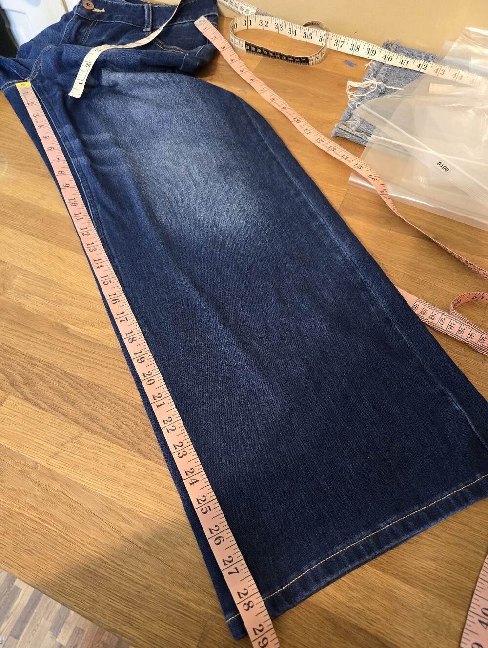 Halara Flex Asymmetric Low Rise Baggy Wide Leg Washed Casual Jean S (4-6) - Picture 11 of 12